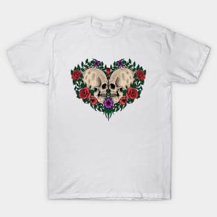 Skull Valentine Isolated T-Shirt